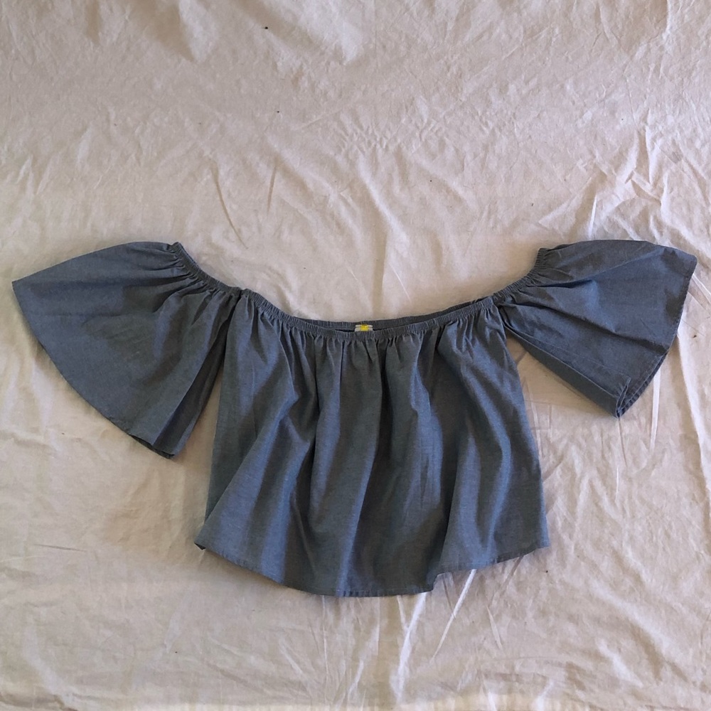 Codigo Women’s Denim Look Off The Shoulder Top